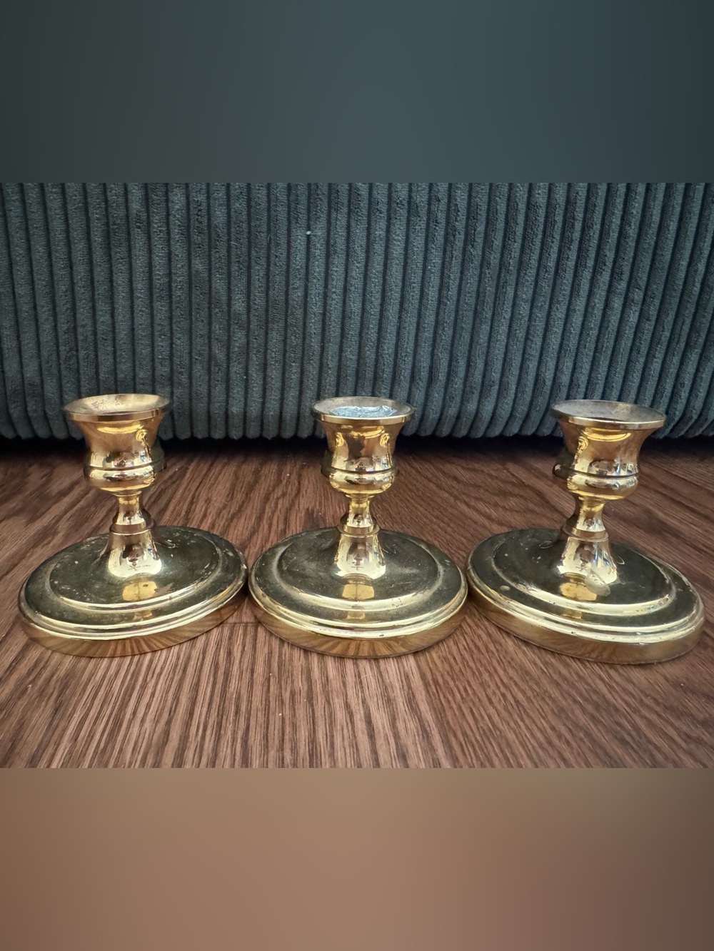 Baldwin Brass Candlestick Holders Set of 3